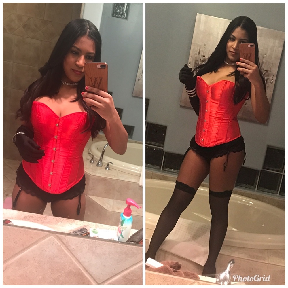 Red Satin Corset Top - Women Intimates & Sleepwear